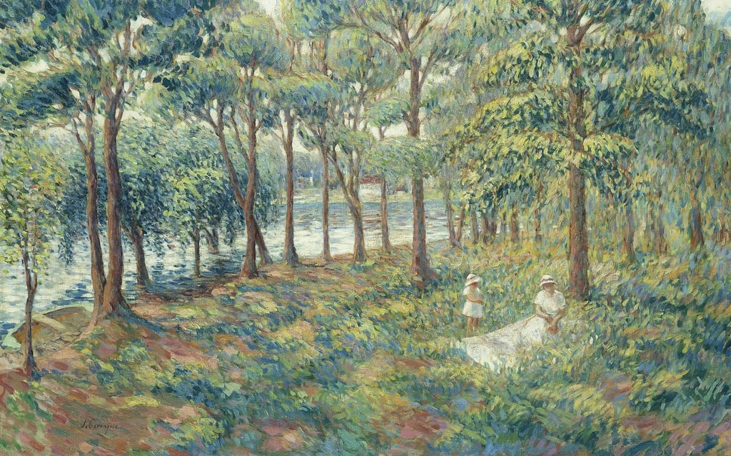 Madame Lebasque e suo figlio sulla riva della Marna, 1899